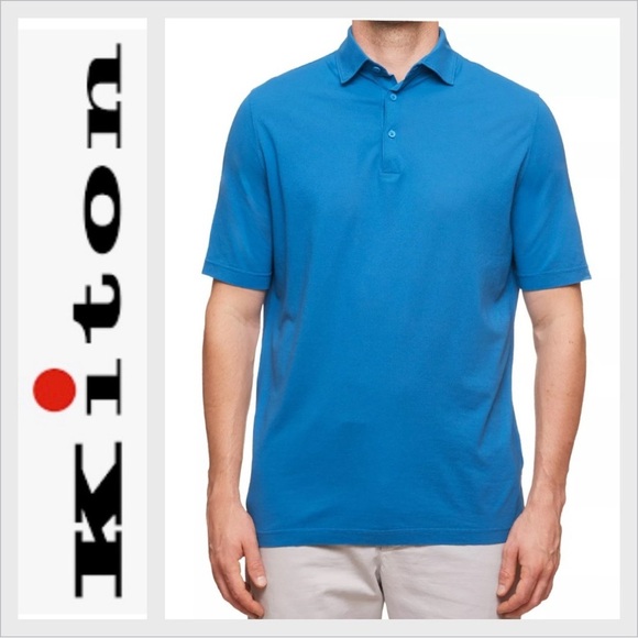 Kiton Other - Kiton Positano Cotton Polo blue 17/39
